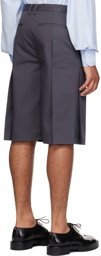 T/SEHNE Gray Pleated Shorts