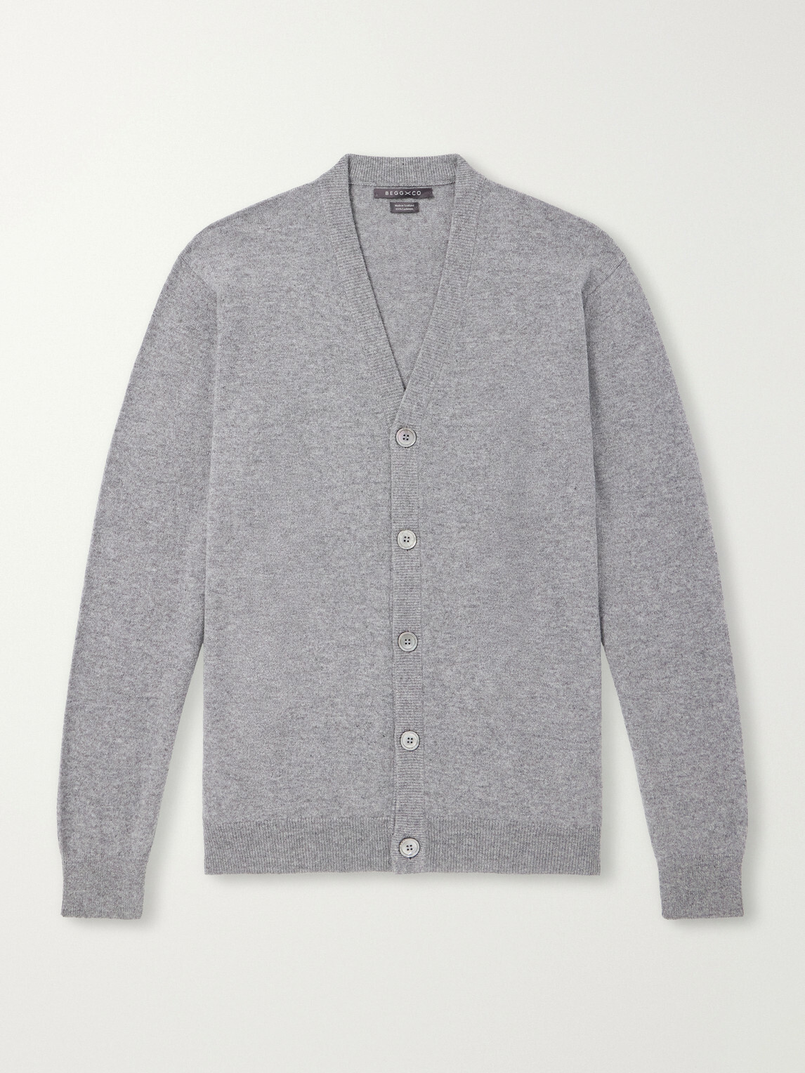 Begg & Co - Heriot Cashmere Cardigan - Gray