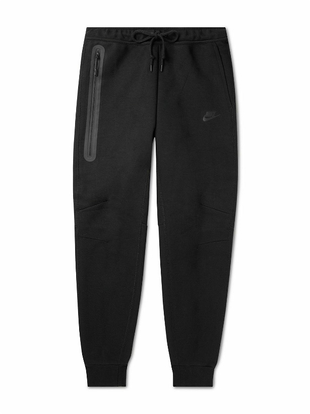 Photo: Nike - Tapered Cotton-Blend Tech Fleece Sweatpants - Black