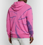 The Elder Statesman - Tie-Dyed Cashmere Zip-Up Hoodie - Pink