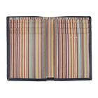 Paul Smith Navy Multi Stripe Card Holder