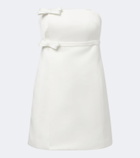 Safiyaa Bridal Leera bow-detail crêpe minidress