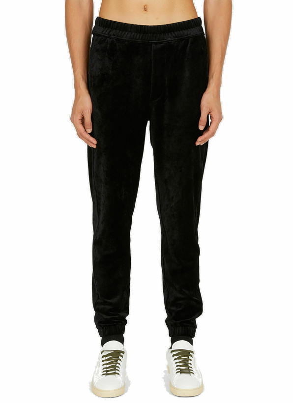 Photo: Velvet Track Pants in Black