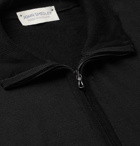 John Smedley - Tapton Slim-Fit Merino Wool Half-Zip Sweater - Black