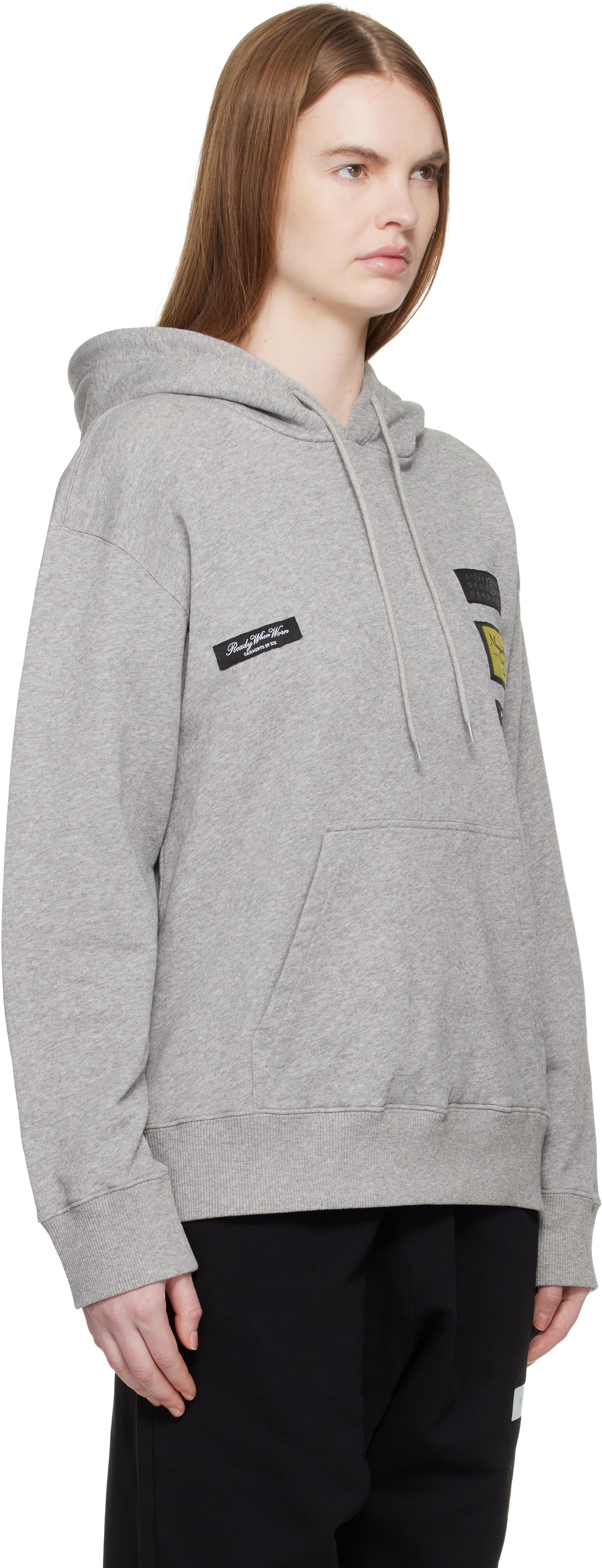 MM6 Maison Margiela Gray Cotton Hoodie