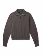 Les Tien - Yacht Garment-Dyed Cotton-Jersey Half-Zip Sweatshirt - Gray