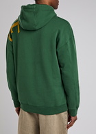 Loewe Logo-print Hooded Cotton Sweatshirt Dark Green