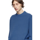 Tibi SSENSE Exclusive Blue Stretch Cashmere Sweater
