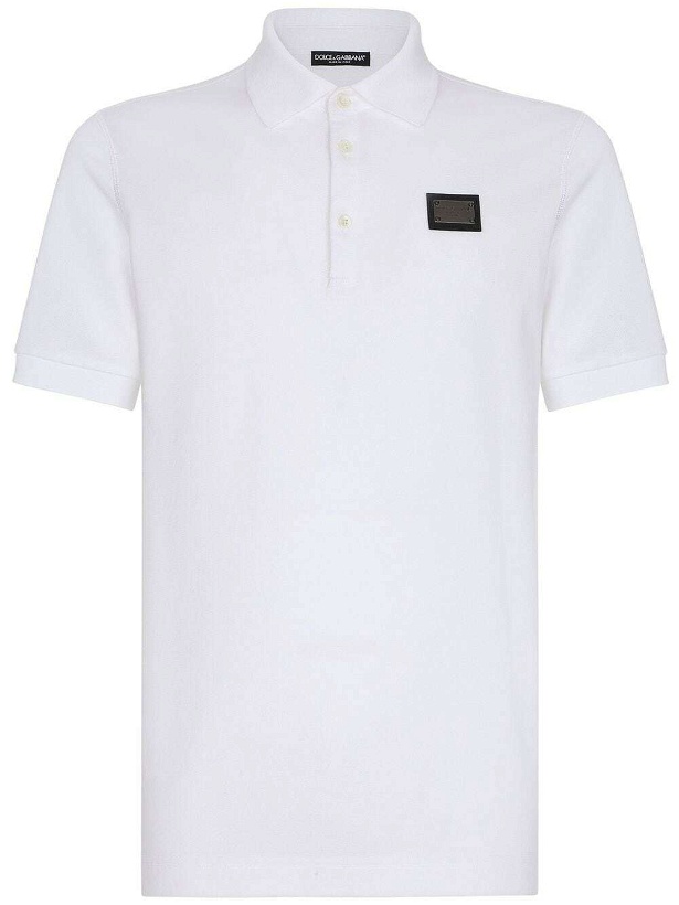Photo: DOLCE & GABBANA - Logo Cotton Polo Shirt