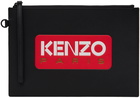 Kenzo Black Kenzo Paris Large Printed Pouch