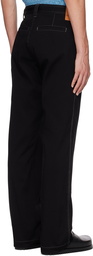 Versace Black Wide-Leg Trousers