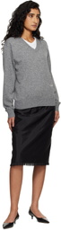 Dunst Gray Soft V-Neck Sweater