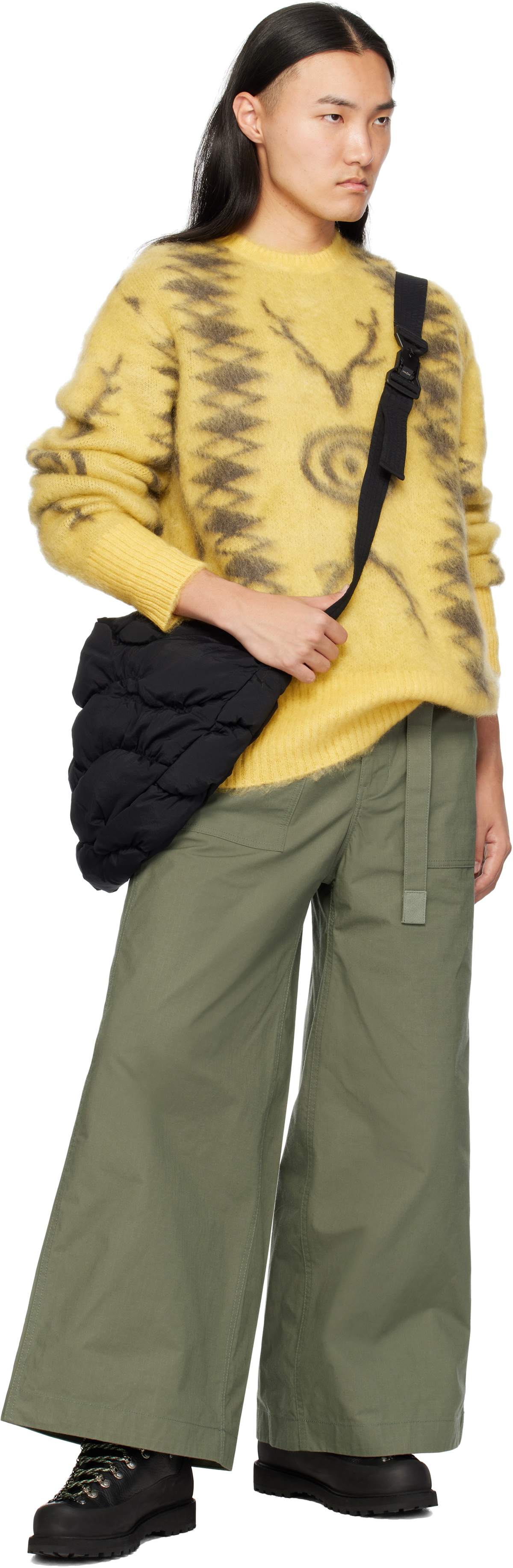 South2 West8 Yellow Mohair Sweater