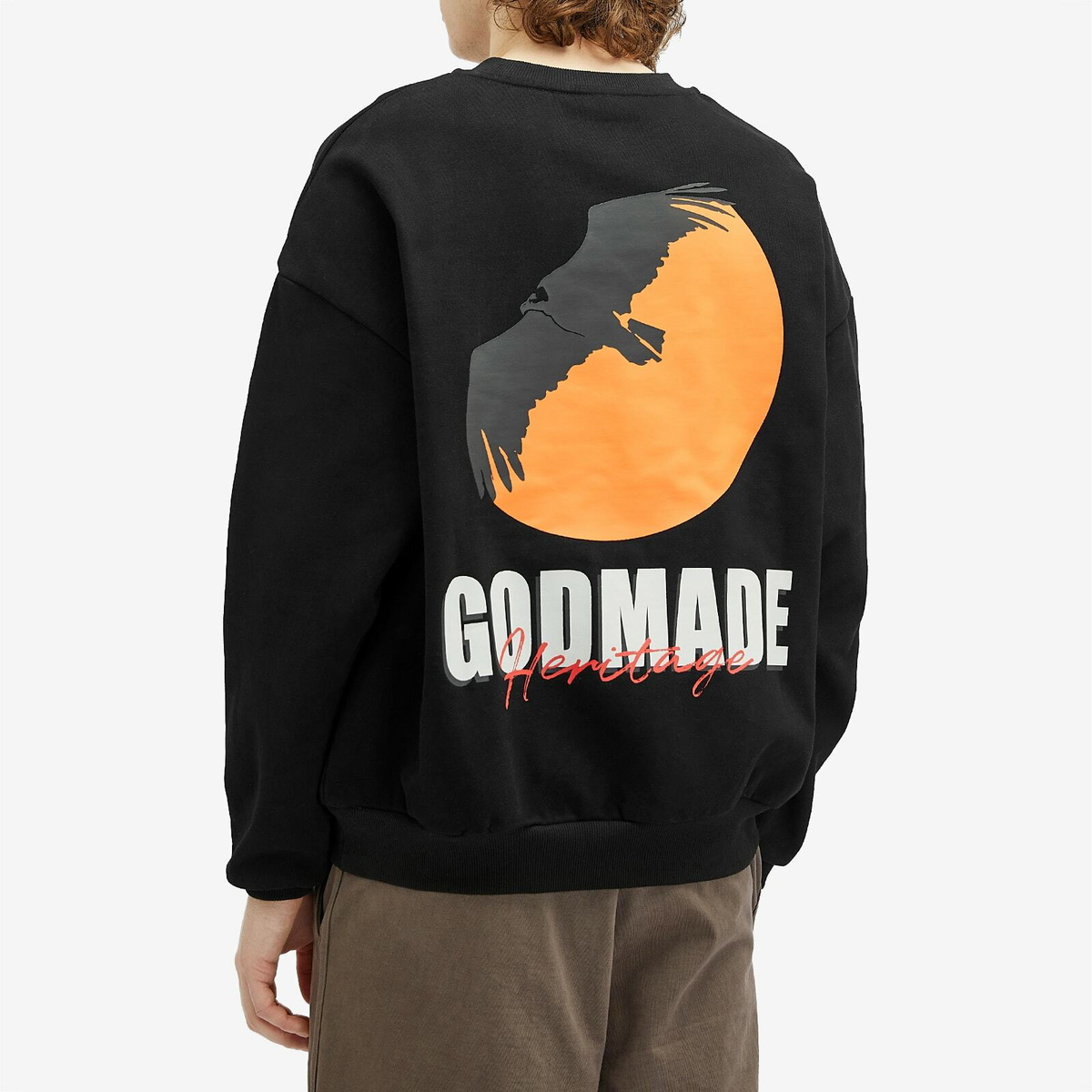 God Made Men's Heritage Sweatshirt in Black