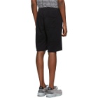 Sunspel Black Cotton Loopback Shorts