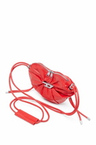 Diesel Scrunch-D-Heart shoulder bag in scrunched leather - Shoulder Bags Womens in Red