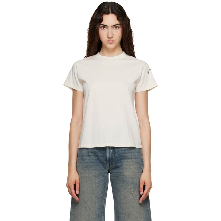 Photo: MM6 Maison Margiela Off-White Mannequin-Print Cotton Jersey T-shirt