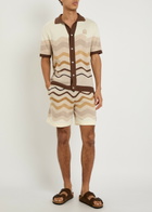 Sandbanks Gradient Pattern Knit Cotton Shirt Beige