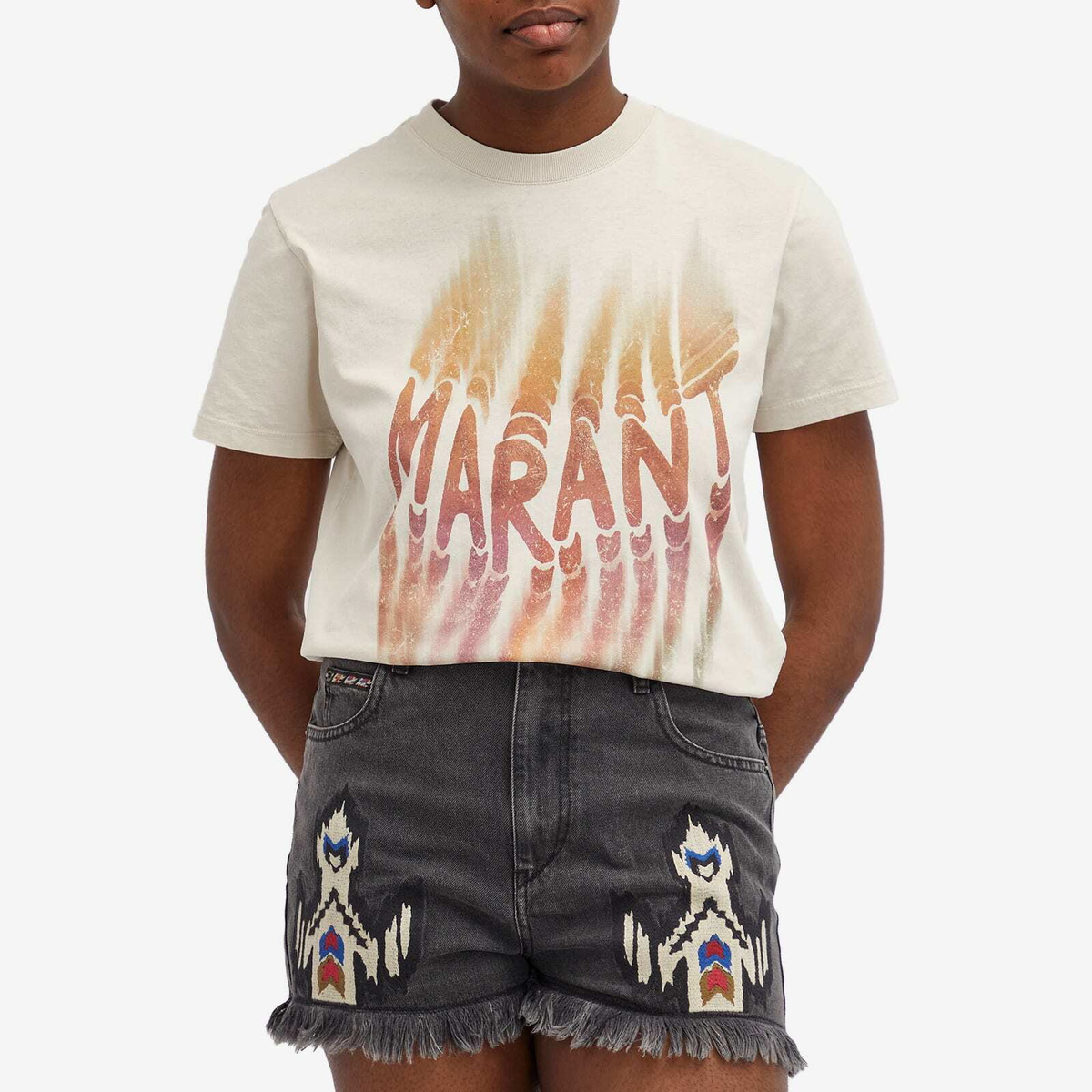 Tシャツ・カットソー ISABEL MARANT ETOILE ZOELINE T-SHIRT Isabel Marant Etoile Black Zoeline T-Shirt Isabel Marant Etoile