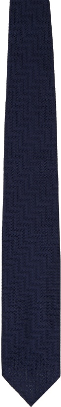 Photo: Brioni Navy Unlined Toe Tie