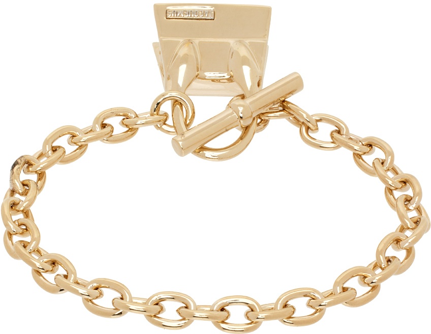 Jacquemus Gold Le Raphia 'Le Bracelet Chiquito Barre' Bracelet Jacquemus
