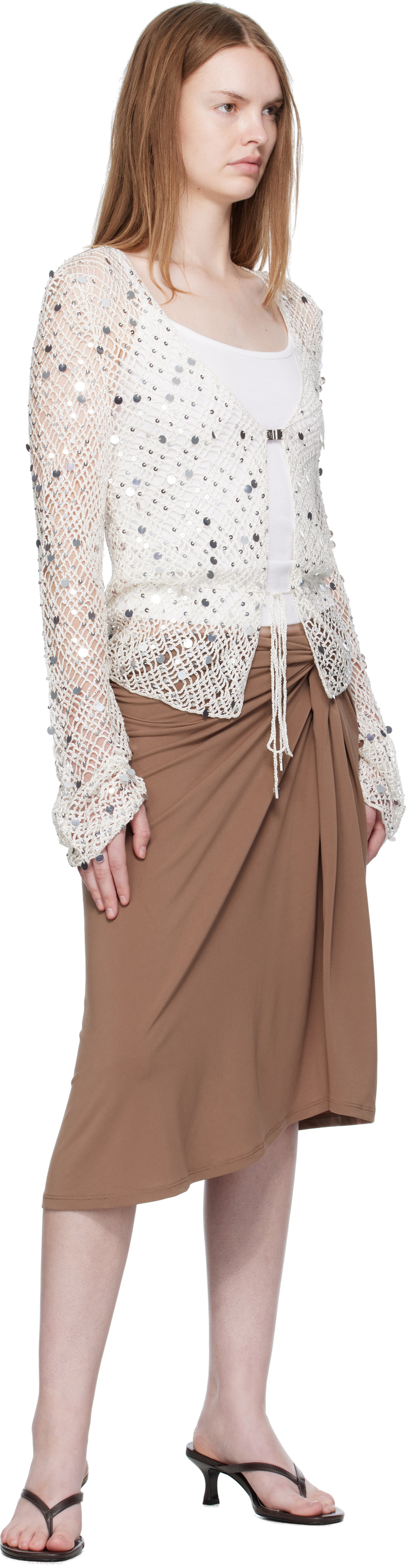 Paris Georgia Off-White Vera Cardigan