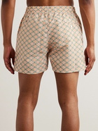 Frescobol Carioca - Straight-Leg Short-Length Printed Swim Shorts - Neutrals