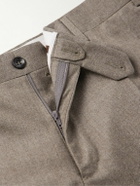 Canali - Kei Slim-Fit Wool-Flannel Suit Trousers - Brown