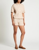 120% Lino Womens Playsuit in Beige