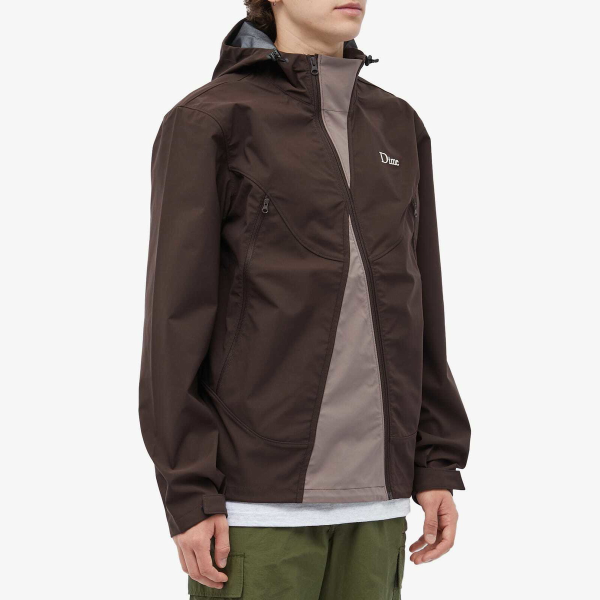 Dime Men's Extreme Windbreaker Jacket in Espresso Dime