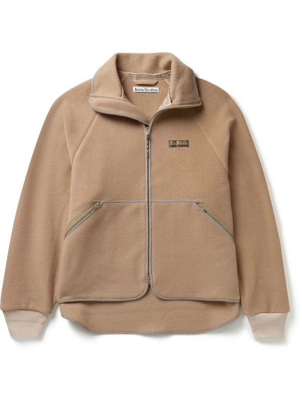 Photo: Acne Studios - Logo-Appliquéd Fleece Jacket - Brown