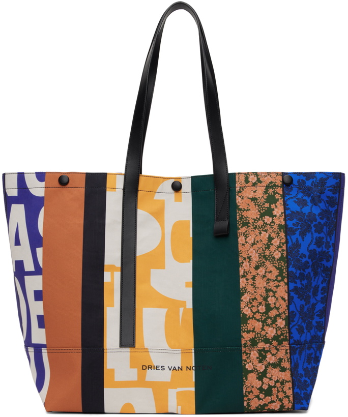 Photo: Dries Van Noten Multicolor Printed Tote