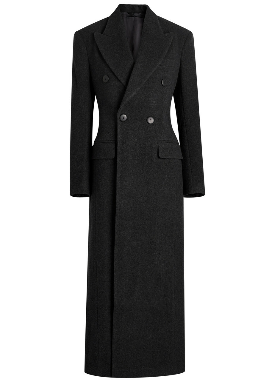 Bettter Lonzo Double-breasted Wool Coat Dark Grey