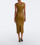 Alex Perry Leather midi dress