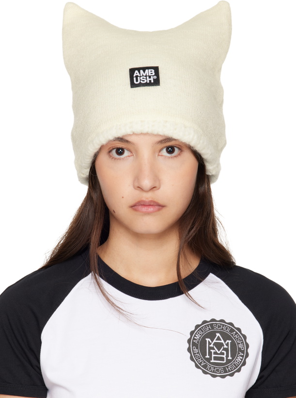 Photo: AMBUSH SSENSE Exclusive Off-White Rave Beanie