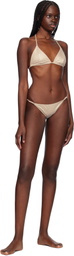 Yasmine Eslami Taupe Laura Bikini Bottom