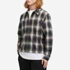 Awake NY Men's Brushed Flannel Shirt Jacket in Green Multi