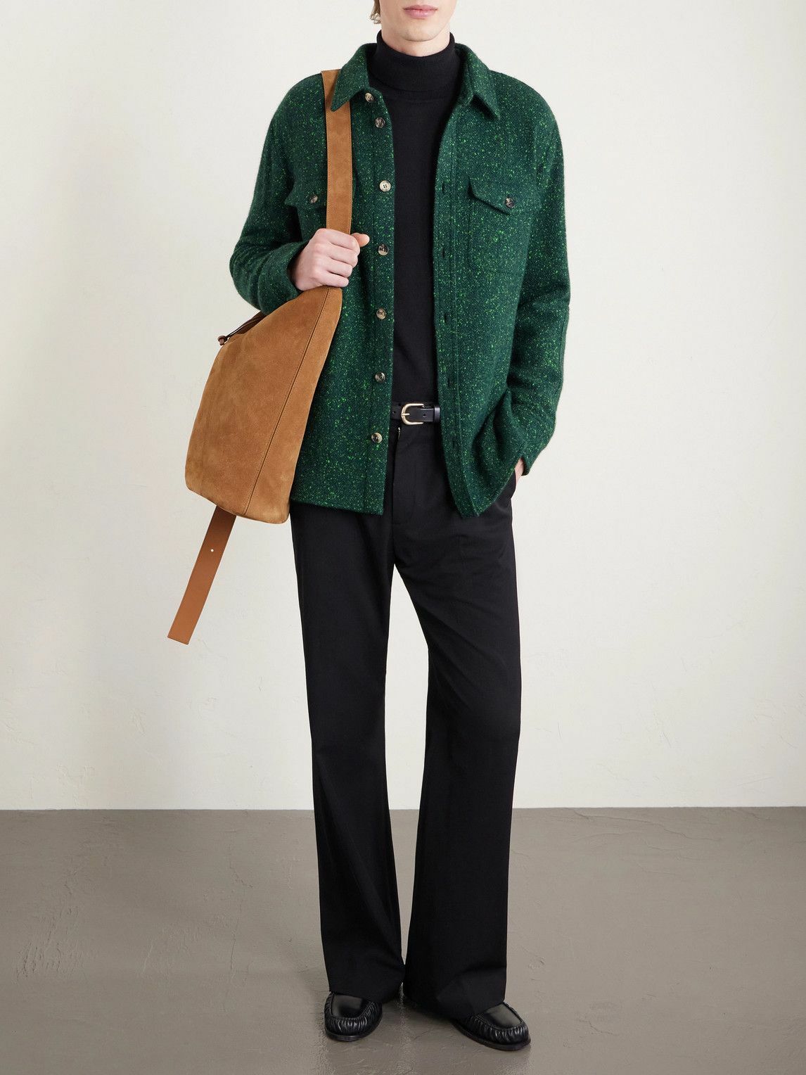 Gabriela Hearst - Lucas Wool and Cashmere-Blend Overshirt - Green