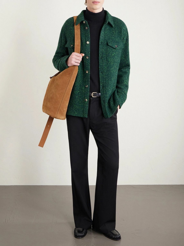 Photo: Gabriela Hearst - Lucas Wool and Cashmere-Blend Overshirt - Green
