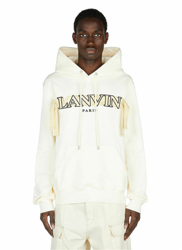 Photo: Lanvin - Curb Lace Embroidered Hooded Sweatshirt in White