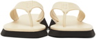 LE17SEPTEMBRE Off-White Leather Flip Flops