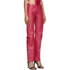 Mowalola Pink Leather Suit Trousers