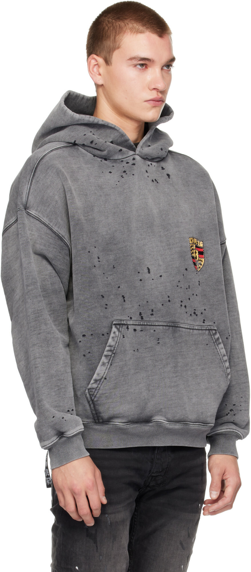 Ksubi Gray Shield Ekcess Hoodie