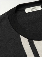 Mr P. - Striped Cotton and Lyocell-Blend Sweater - Blue