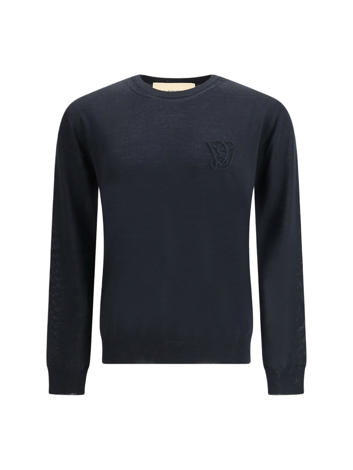 Tシャツ・カットソー VALENTINO GARAVANI Dark Blue Cotton Sweater Valentino Sweater Blue Mens Knitwear Valentino
