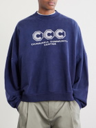 Willy Chavarria - Hooligan Logo-Embroidered Cotton-Jersey Sweatshirt - Blue