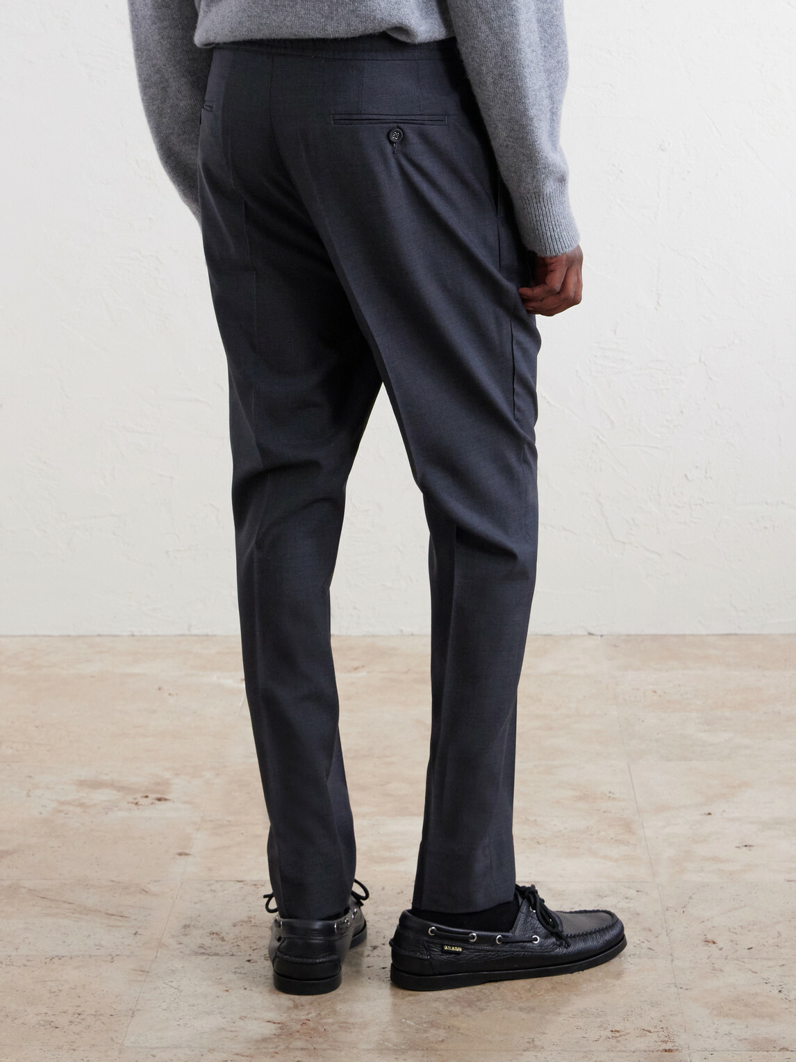 Officine Générale - Drew Tapered Pleated Wool Trousers - Gray