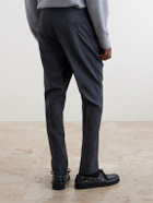 Officine Générale - Drew Tapered Pleated Wool Trousers - Gray