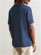 Officine Générale - Larry Garment-Dyed Cotton-Piqué Polo Shirt - Blue
