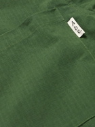 Abc. 123. - Webbing-Trimmed Logo-Embroidered Cotton-Ripstop Shirt - Green